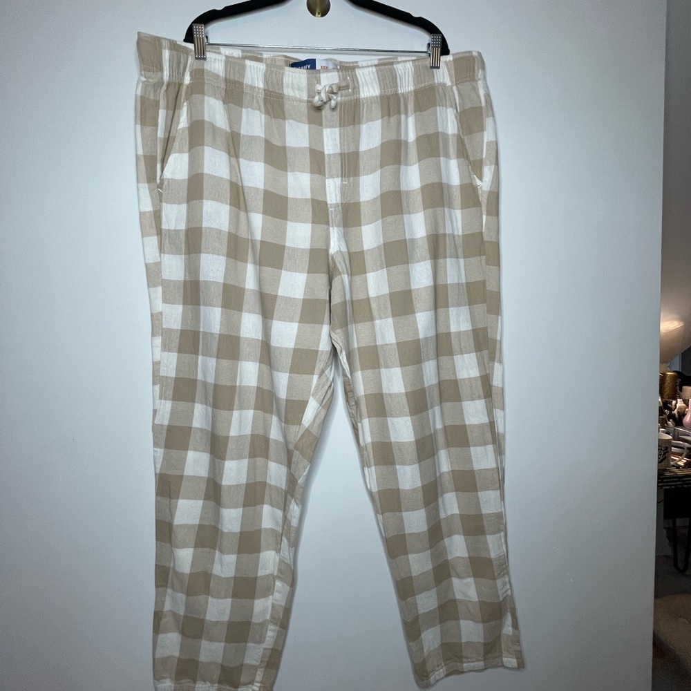 Old Navy Men's Tan Checkered Pajama Pants XXXL